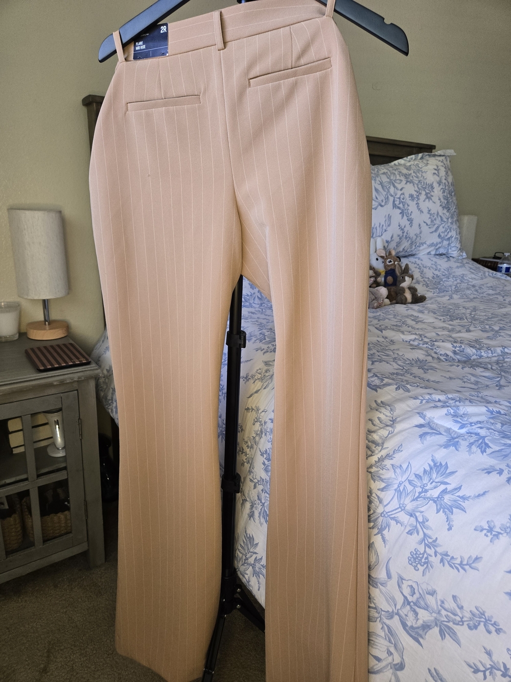 Express Tan Pinstripe Dress Pants - Picture 3 of 4